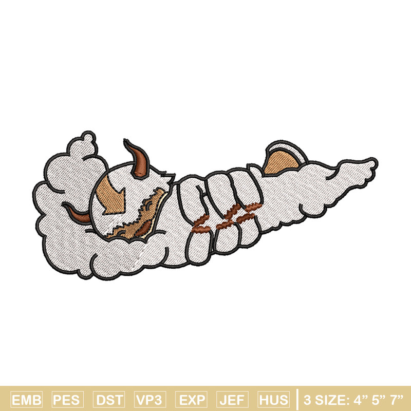 Nike x Appa embroidery design, Avatar cartoon embroidery, Nike design, cartoon design, cartoon shirt, Digital download.jpg