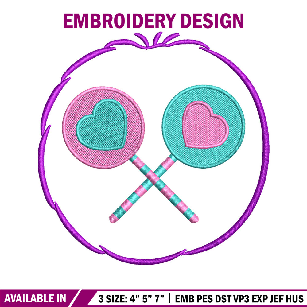 Lollipop circle embroidery design, Lollipop embroidery, Embroidery file, Embroidery shirt, Emb design, Digital download.jpg