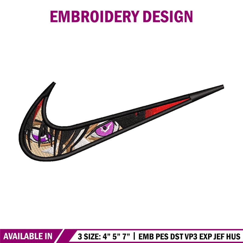 Lelouch vi Britannia Nike embroidery design, anime embroidery, nike design, anime design, anime shirt, Digital download.jpg