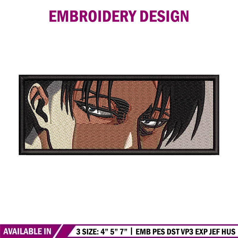 Levi ackerman eyes embroidery design, Aot embroidery, Anime design, Embroidery shirt, Embroidery file, Digital download.jpg