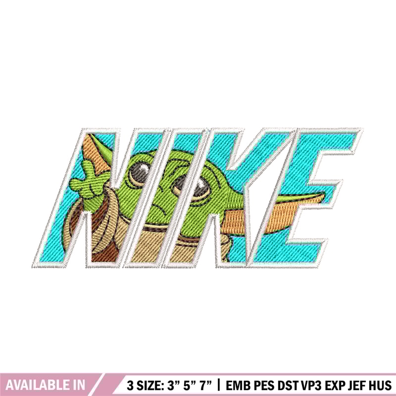 baby yota Nike embroidery design, baby yota embroidery, Nike design, logo design, logo shirt, Digital download.jpg