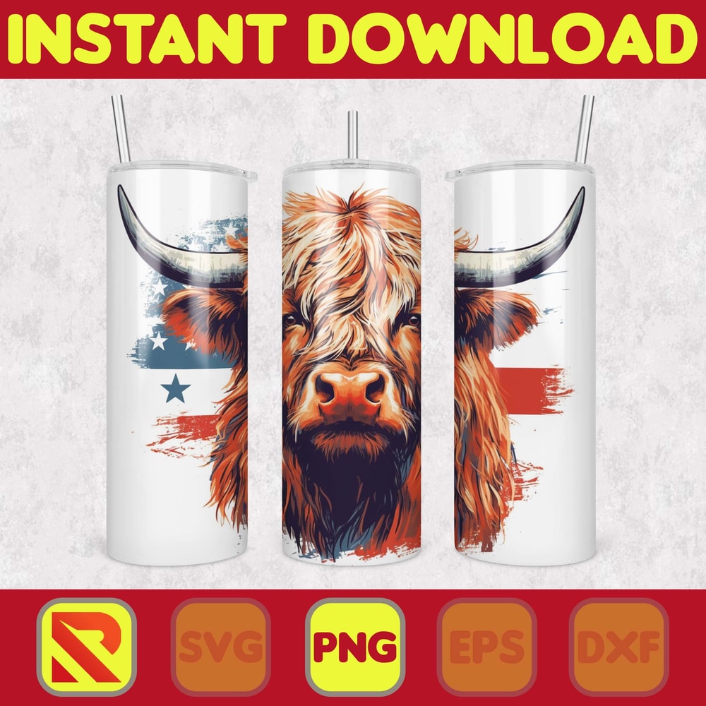 Highland Cow Tumbler Wrap, Western 20 oz Skinny Tumbler Sublimation Design, Custom Name Personalised Tumbler Wrap Designs PNG (76).jpg