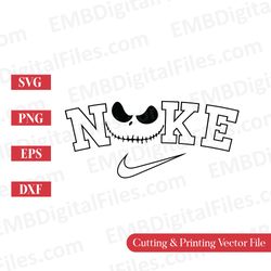 nike swoosh evil pumpkin nightmare halloween svg for cricut