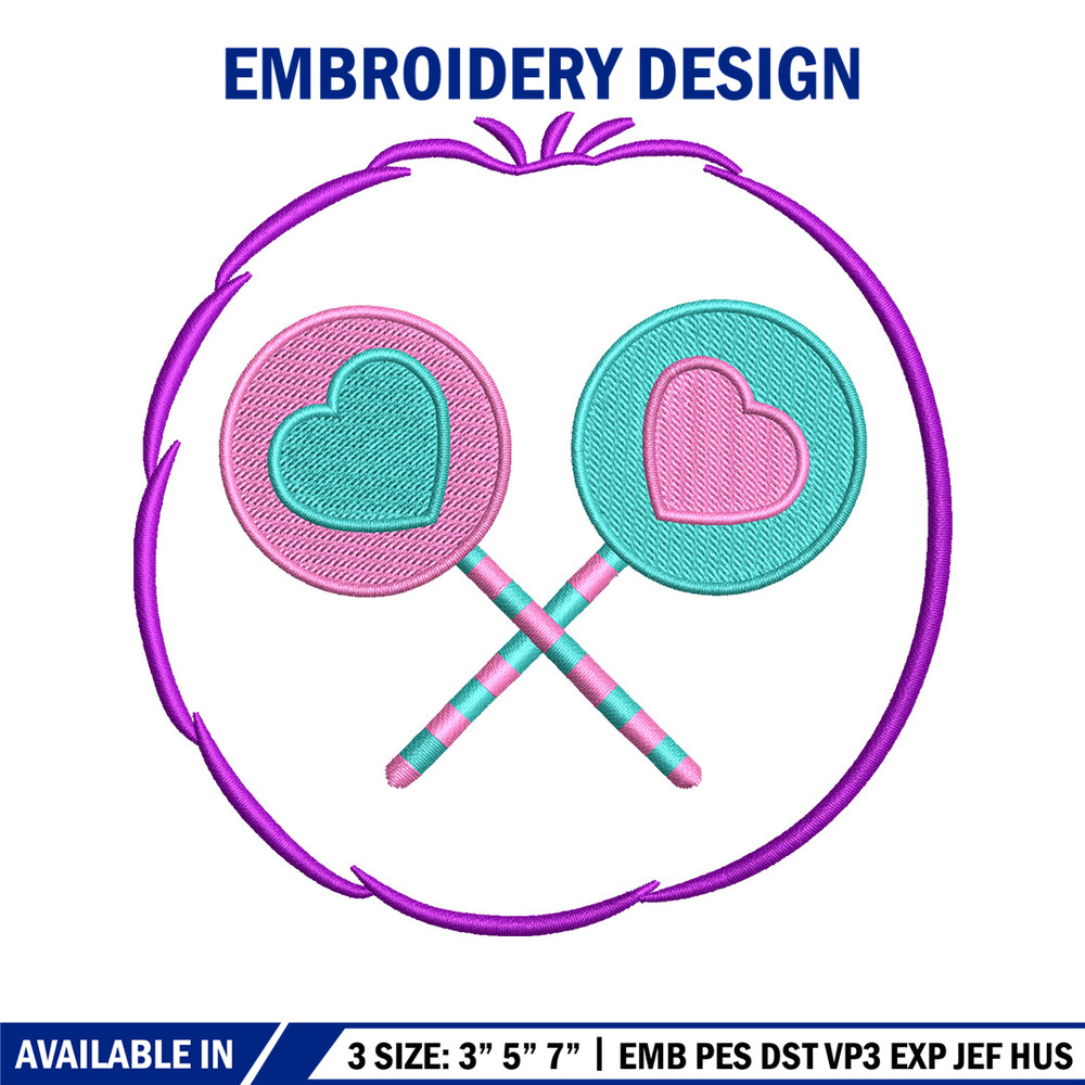 Lollipop circle embroidery design, Lollipop embroidery, Embroidery file, Embroidery shirt, Emb design, Digital download.jpg