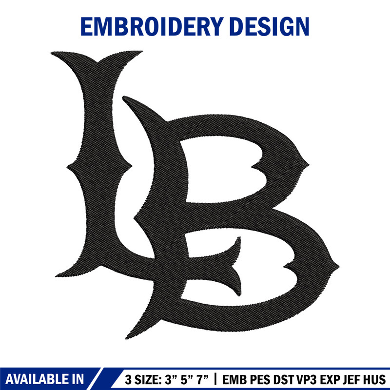 Long Beach State embroidery design, Long Beach State embroidery, logo Sport, Sport embroidery, NCAA embroidery..jpg