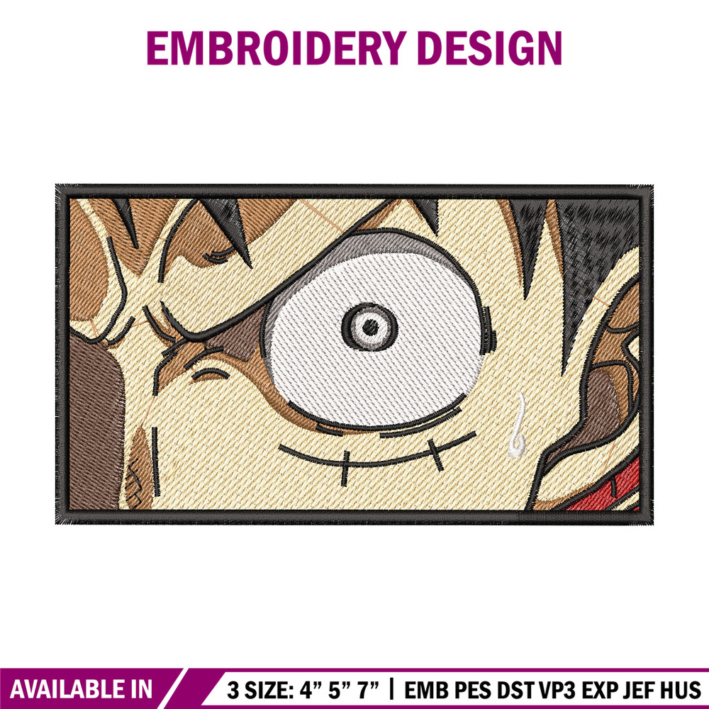 Luffy eyes embroidery design, One piece embroidery, Anime design, Embroidery shirt, Embroidery file, Digital download.jpg