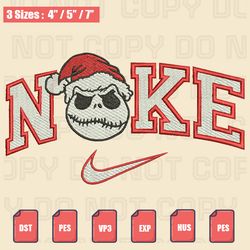 nike jack xmas embroidery file, christmas embroidery designs, machine embroidery design files