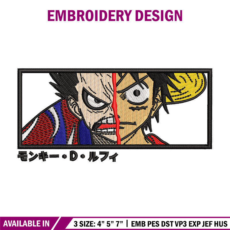 Luffy gear 4 embroidery design, One piece embroidery, Embroidery file, Embroidery shirt, Emb design, Digital download.jpg