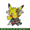 Pikachu Tanjiro Demon embroidery design, Pokemon embroidery, logo design, anime design, anime shirt, Digital download.jpg