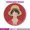 Luffy circle embroidery design, One piece embroidery, Anime design, Embroidery file, Embroidery shirt, Digital download.jpg