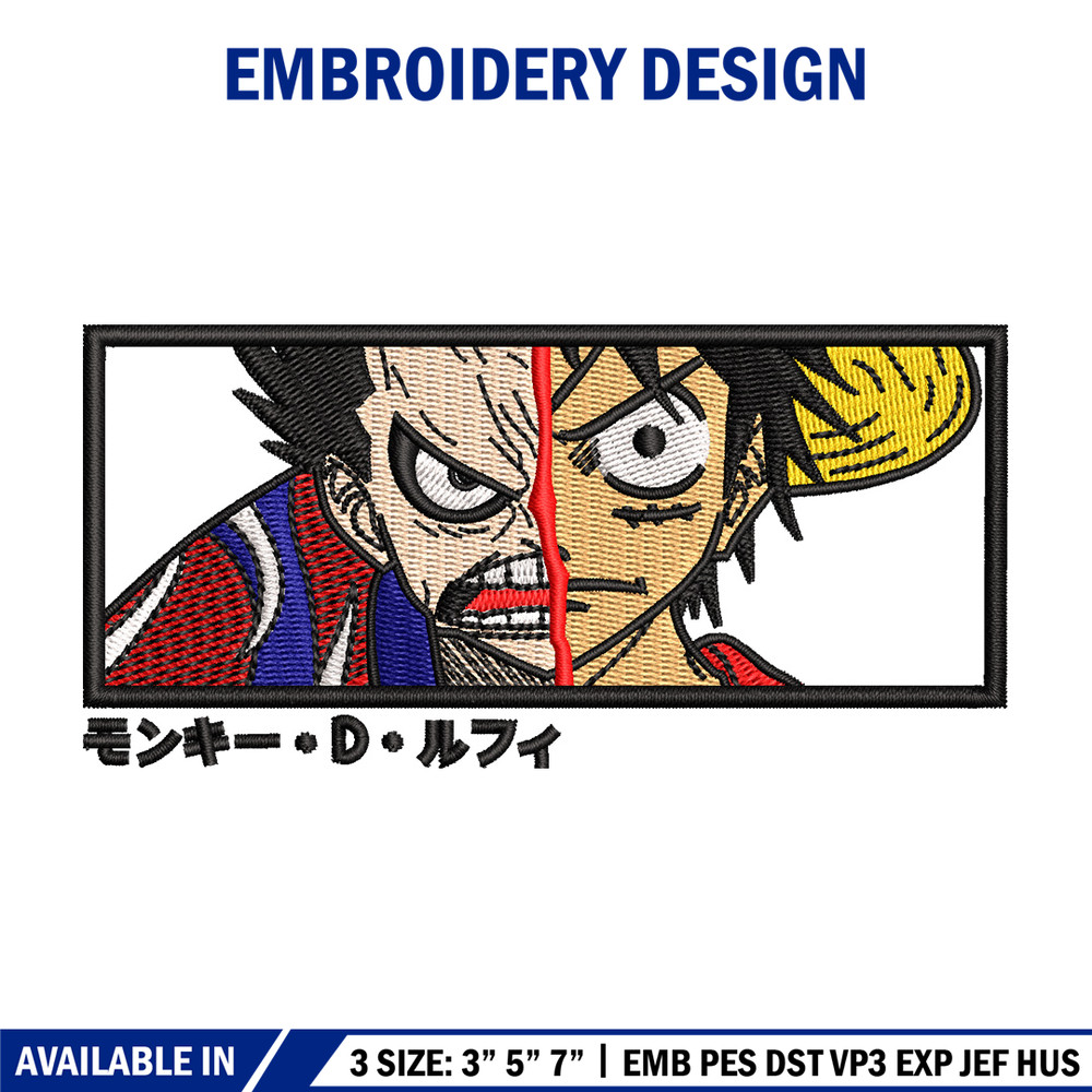 Luffy gear 4 embroidery design, One piece embroidery, Embroidery file, Embroidery shirt, Emb design, Digital download.jpg