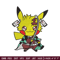 Pikachu Tanjiro Demon embroidery design, Pokemon embroidery, logo design, anime design, anime shirt, Digital download.jpg