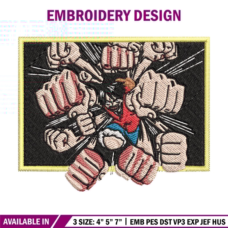 Luffy embroidery design, One piece embroidery, Anime design, Embroidery file, Embroidery shirt, Digital download (12).jpg