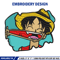 Luffy Laugh embroidery design, One Piece embroidery, embroidery file, anime design, anime shirt, Digital download.jpg