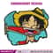 Luffy Laugh embroidery design, One Piece embroidery, embroidery file, anime design, anime shirt, Digital download.jpg