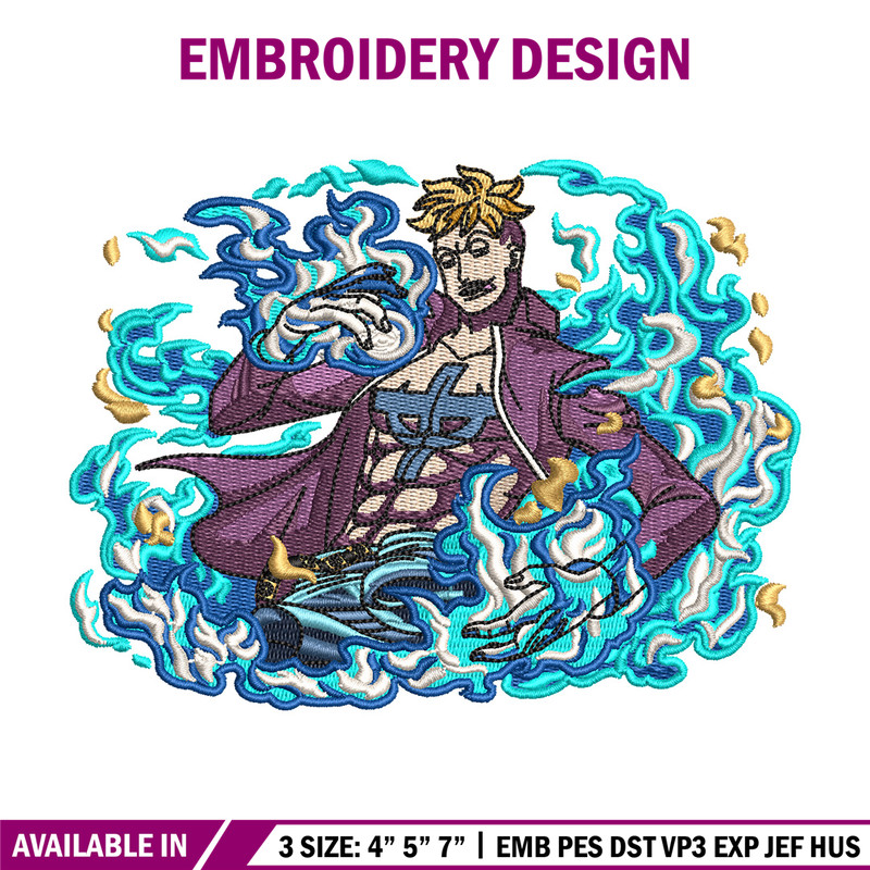 Marco embroidery design, One piece embroidery, Anime design, Embroidery shirt, Embroidery file, Digital download.jpg