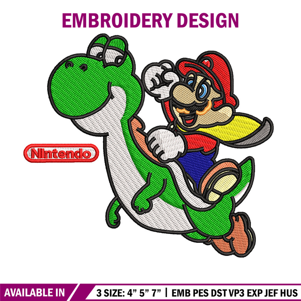 Mario dragon embroidery design, Mario embroidery, Embroidery file, Embroidery shirt, Emb design, Digital download.jpg