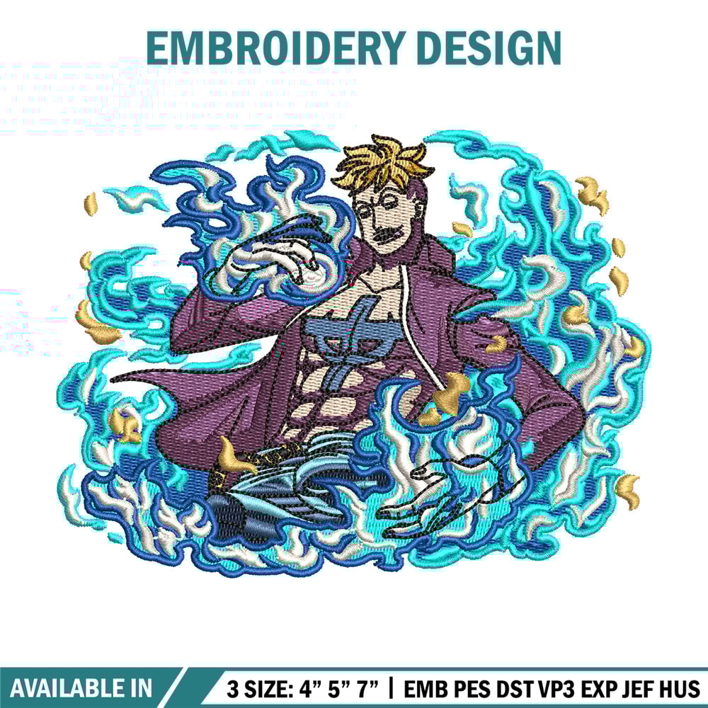 Marco embroidery design, One piece embroidery, Anime design, Embroidery shirt, Embroidery file, Digital download.jpg