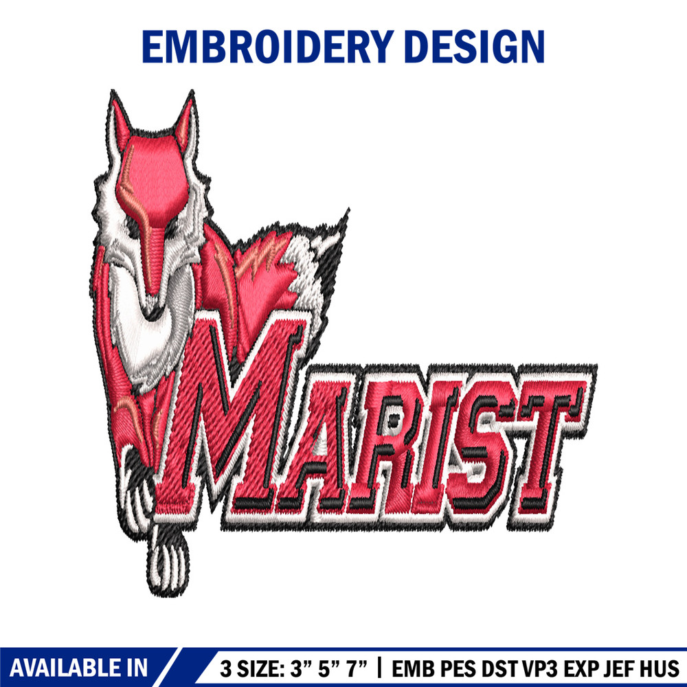 Marist Red Foxes embroidery design, Marist Red Foxes embroidery, logo Sport, Sport embroidery, NCAA embroidery..jpg