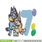 Bluey Bingo 7th Birthday Embroidery, Bluey Cartoon Embroidery, Disney Embroidery, Embroidery File, digital download..jpg