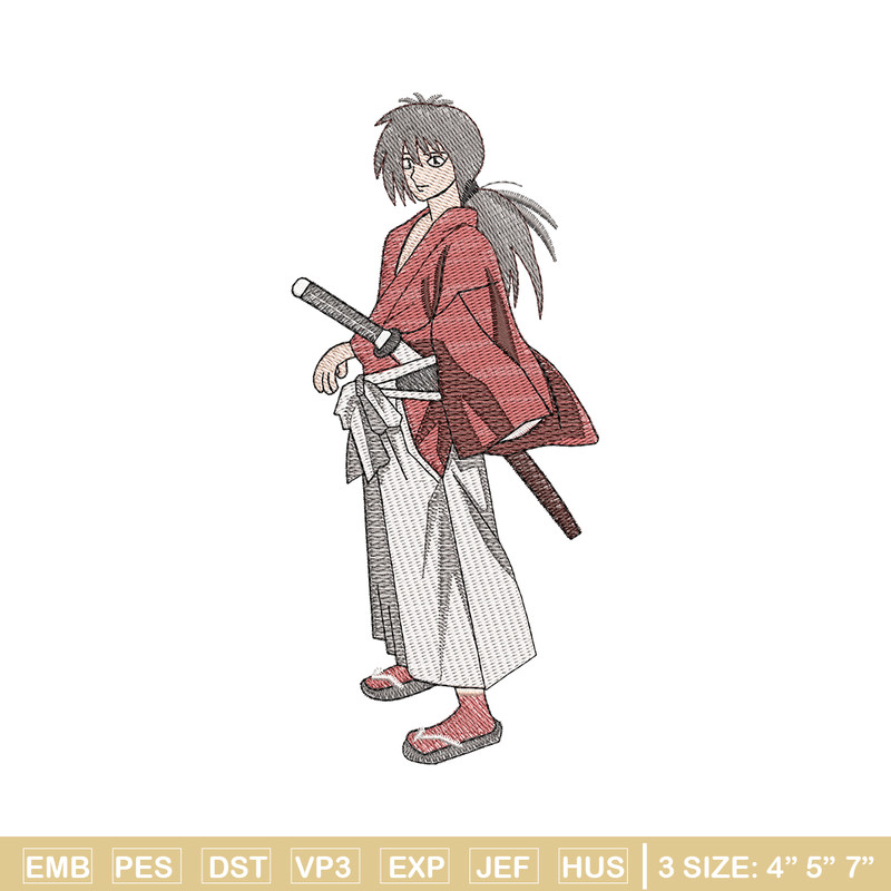 Rurouni Kenshin embroidery design, Rurouni Kenshin embroidery, logo design, Embroidery shirt, Instant download.jpg