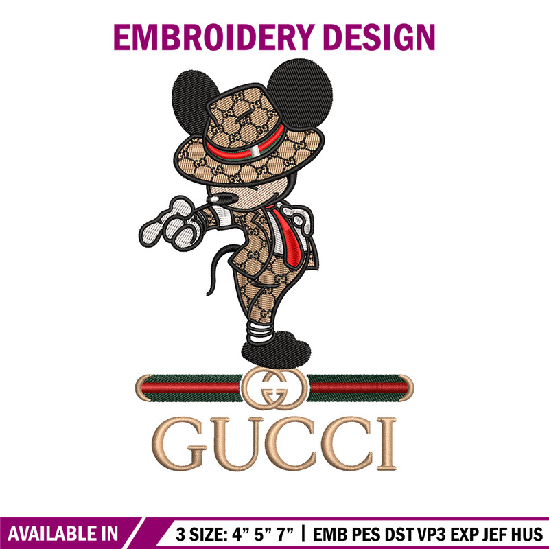 Mickey gucci embroidery design, Mickey embroidery, Embroidery file, Embroidery shirt, Emb design, Digital download.jpg