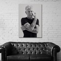 anthony bourdain canvas painting anthony bourdain poster canvas wall art living room home decor anthony bourdain art po