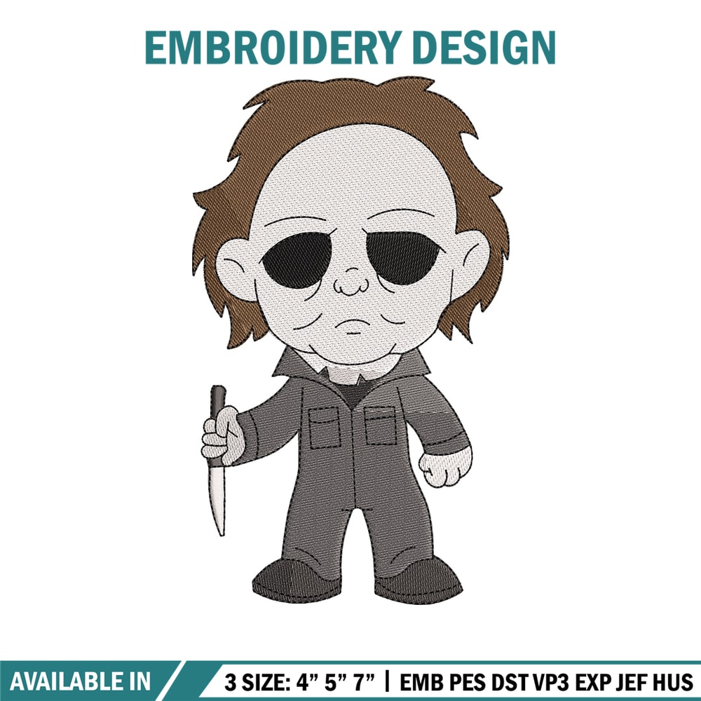 Michael Myers embroidery design, Horror embroidery, Embroidery file,Embroidery shirt, Emb design, Digital download.jpg