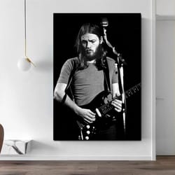 david gilmour canvas poster art wall pictures home decor, singer canvas,gift for her, black and white pictures,david gil
