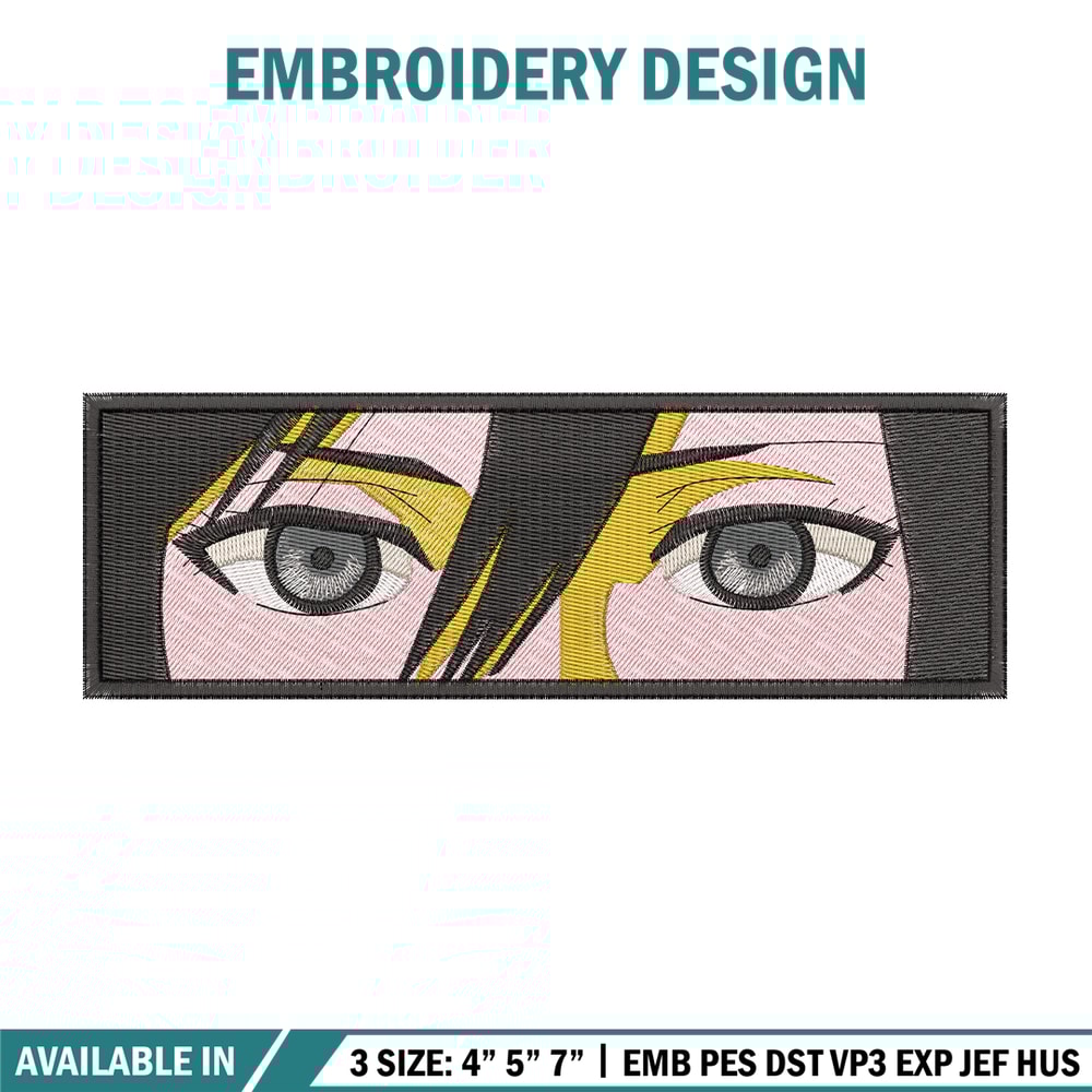 Mikasa black eyes embroidery design, Aot embroidery, Anime design, Embroidery shirt, Embroidery file, Digital download.jpg
