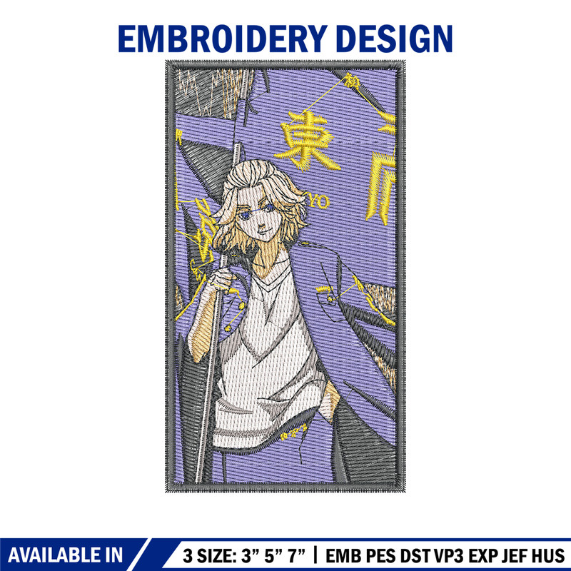 Mikey poster embroidery design, Mikey embroidery, Anime design, Embroidery file, Embroidery shirt, Digital download.jpg