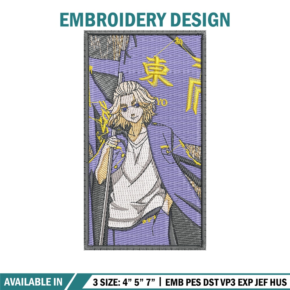 Mikey poster embroidery design, Mikey embroidery, Anime design, Embroidery file, Embroidery shirt, Digital download.jpg