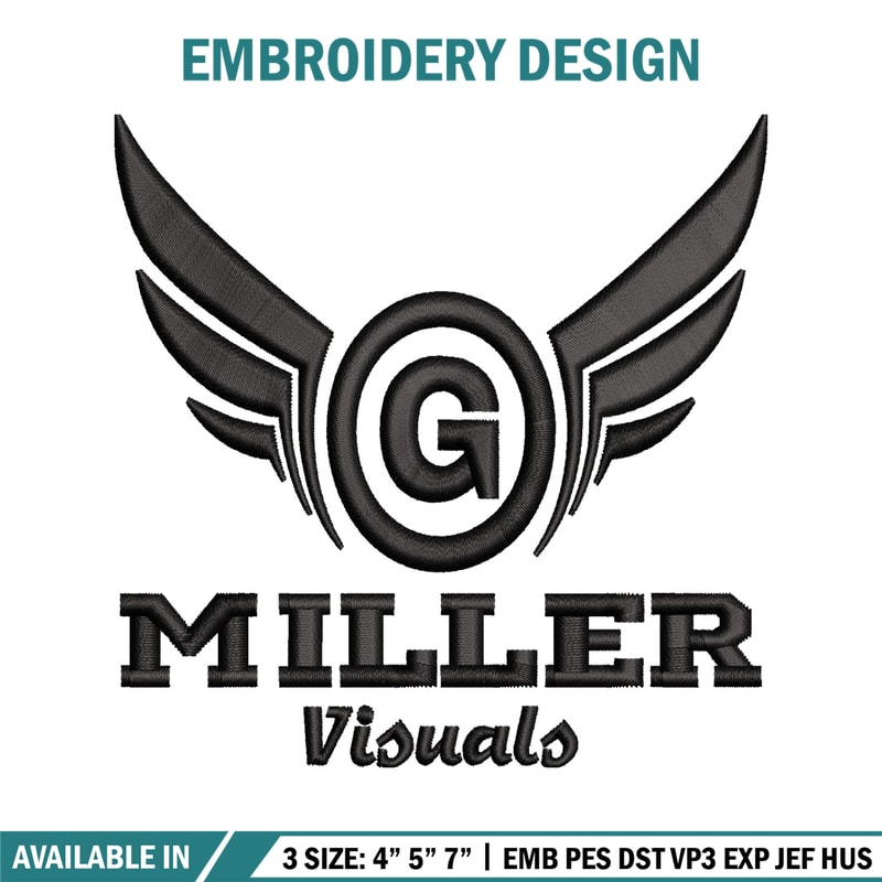 Miller logo embroidery design, Miller logo embroidery, anime design, embroidery file, logo shirt, Digital download..jpg