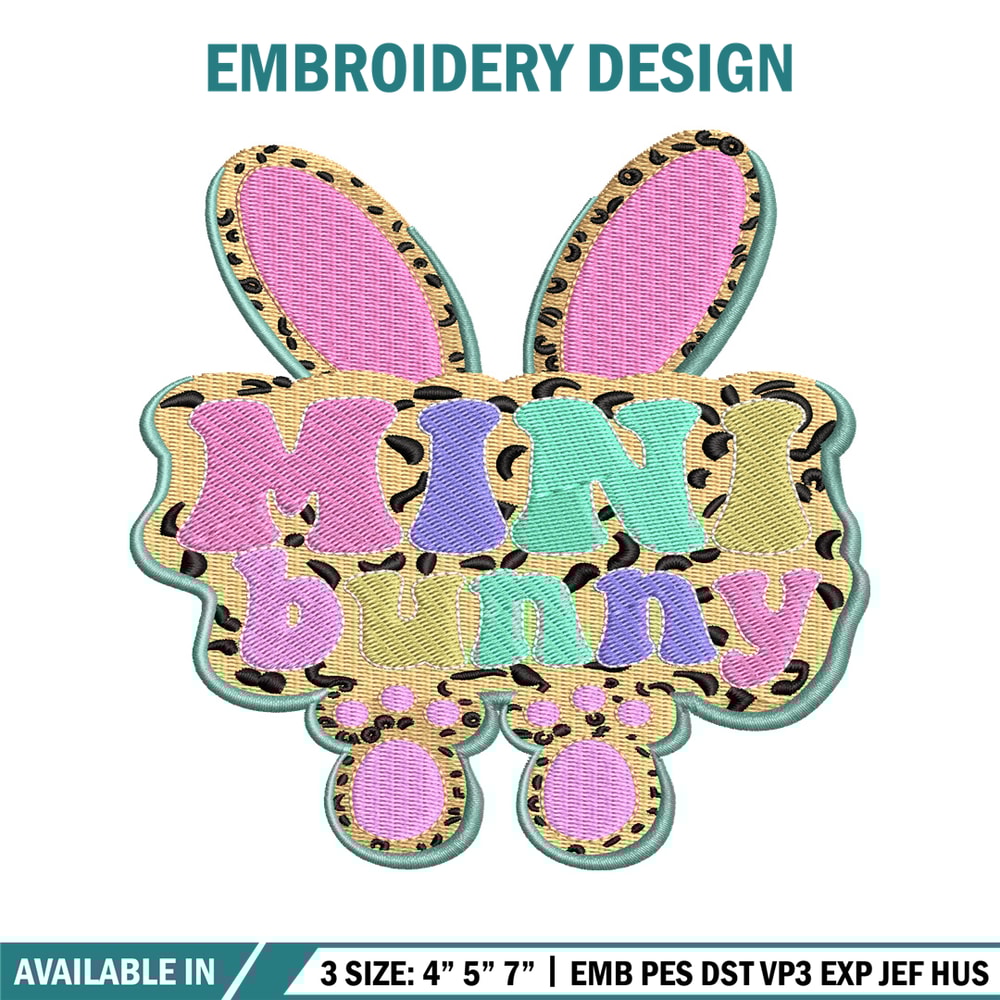 Mini bunny Logo embroidery design, Mini bunny embroidery, logo design, embroidery file, logo shirt, Digital download..jpg