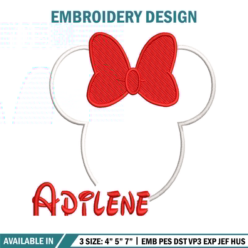 Minnie Mouse head embroidery design, Minnie Mouse head embroidery, Logo shirt, Disney embroidery, Digital download.jpg