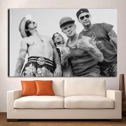 red hot chilli peppers print, rock music artist, music print, wall art, iconic art,red hot chilli peppers canvas wall ar