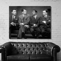 the rat pack,the rat pack canvas art, frank sinatra, dean martin, sammy davis jr, and peter lawford poster, the rat pack
