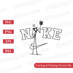 nike swoosh jack birthday gift halloween svg for cricut