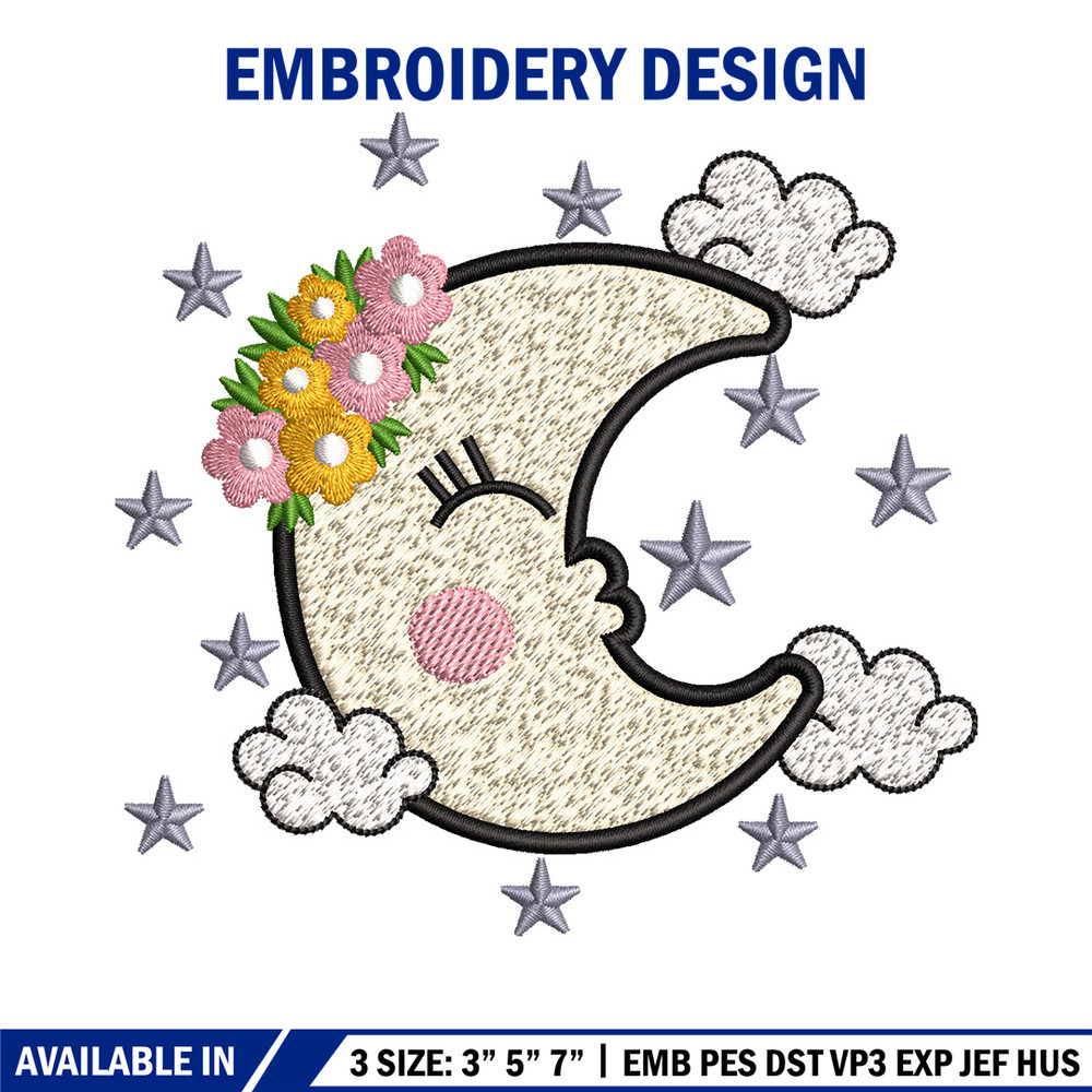 Moon cute embroidery design, Moon embroidery, Embroidery file, Embroidery shirt, Emb design, Digital download.jpg