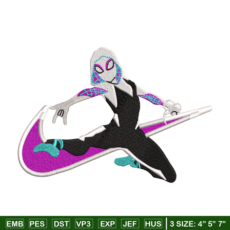 Superhero Nike embroidery design, Nike Spiderwen embroidery, Nike design, movie design, logo shirt, Digital download.jpg