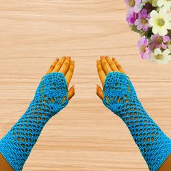 a crochet finger-less gloves pdf pattern