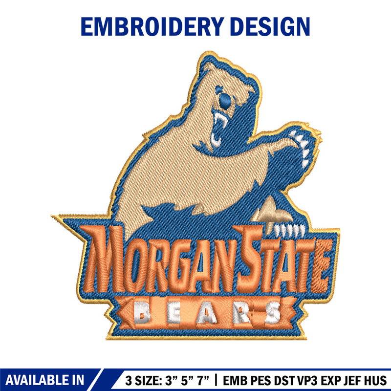 Morgan State Bears embroidery, Morgan State Bears embroidery, logo embroidery, Sport embroidery, NCAA embroidery..jpg