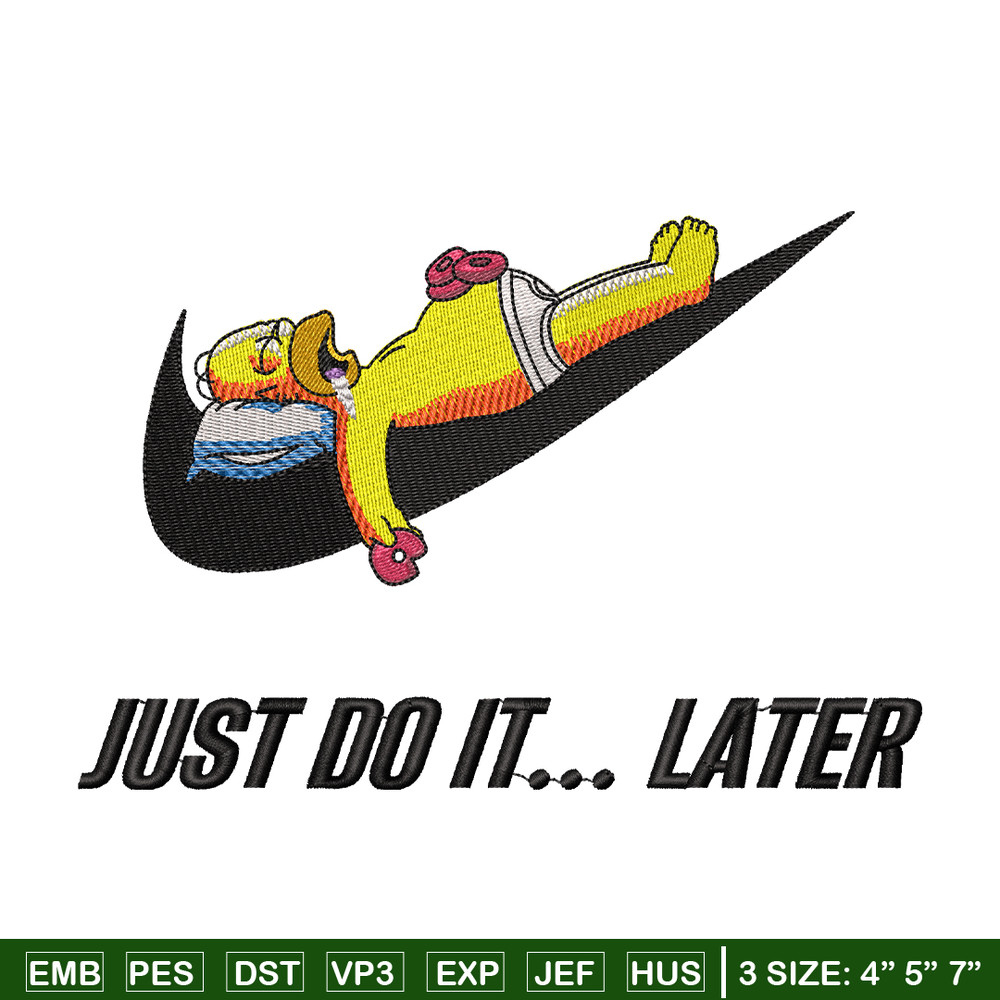 Swoosh Homer embroidery design, The Simpsons embroidery, Nike design, cartoon design, cartoon shirt, Digital download.jpg