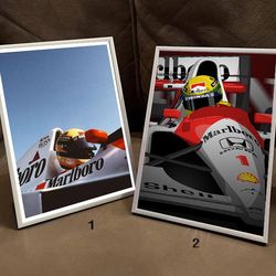 f1 ayrton senna 1990 poster, his mclaren mp44, racing poster, no framed, gift.jpg