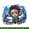 Tanjiro fire breathing chibi embroidery design, Kimetsu no Yaiba embroidery, anime design, anime shirt, Digital download.jpg