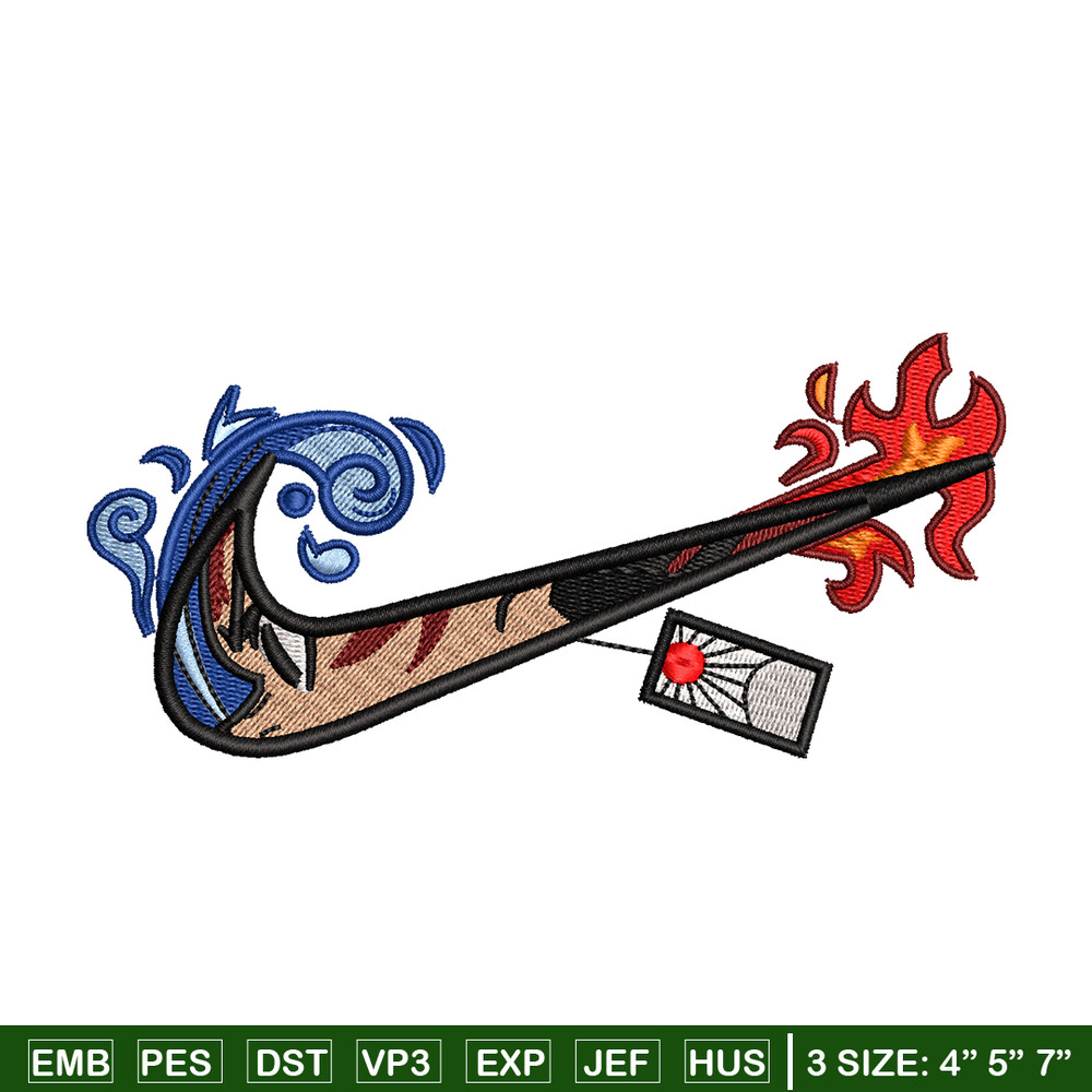 Tanjiro kamado Nike embroidery design, Kimetsu no Yaiba embroidery, embroidery file, anime design, Digital download.jpg