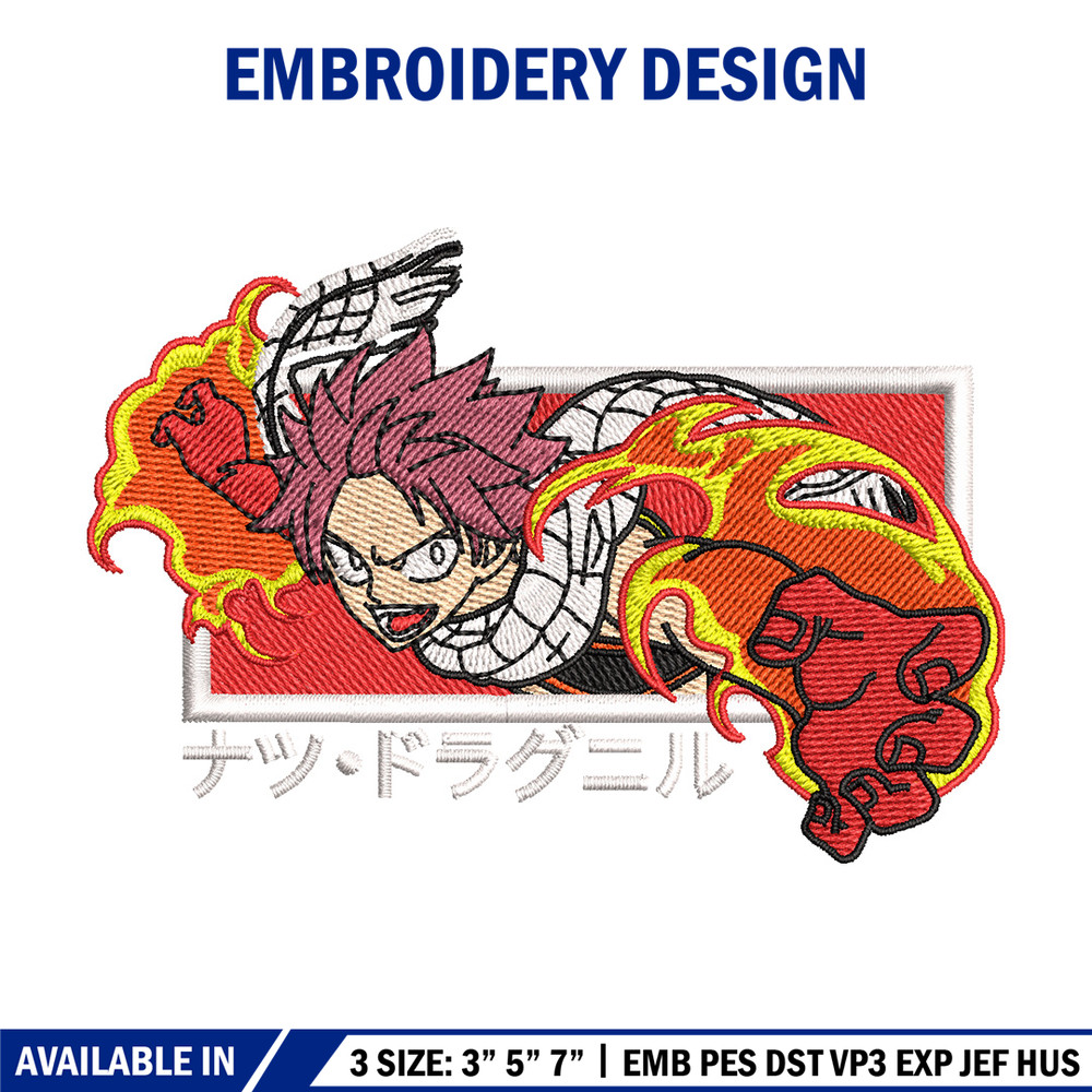 Natsu box embroidery design, Fairy tail embroidery, Anime design, Embroidery shirt, Embroidery file, Digital download.jpg