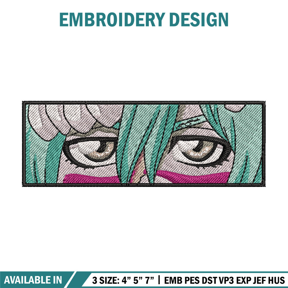 Nel tu eyes embroidery design, Bleach embroidery, Anime design, Embroidery shirt, Embroidery file, Digital download.jpg