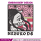 Nezuko ds embroidery design, Nezuko embroidery, Embroidery shirt, Embroidery file, Anime design, Digital download.jpg