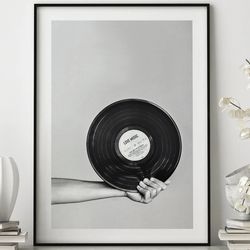 vinyl record poster, music print art, vinyl record art, trendy vinyl music art, modern wall art, dorm room art, wall art